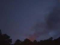 2017-07 IMG 0981e  11 July 2017 - Photo taken by a neighbor in Chemonie Crossing of the glow in the tree tops and the smoke rising. This was the neighbor who called the fire into the fire department.